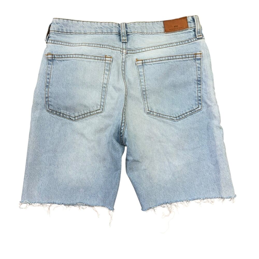 MNG Denim Cut Off Jort Shorts Light Blue Women’s 4 Casual Classic Conservative